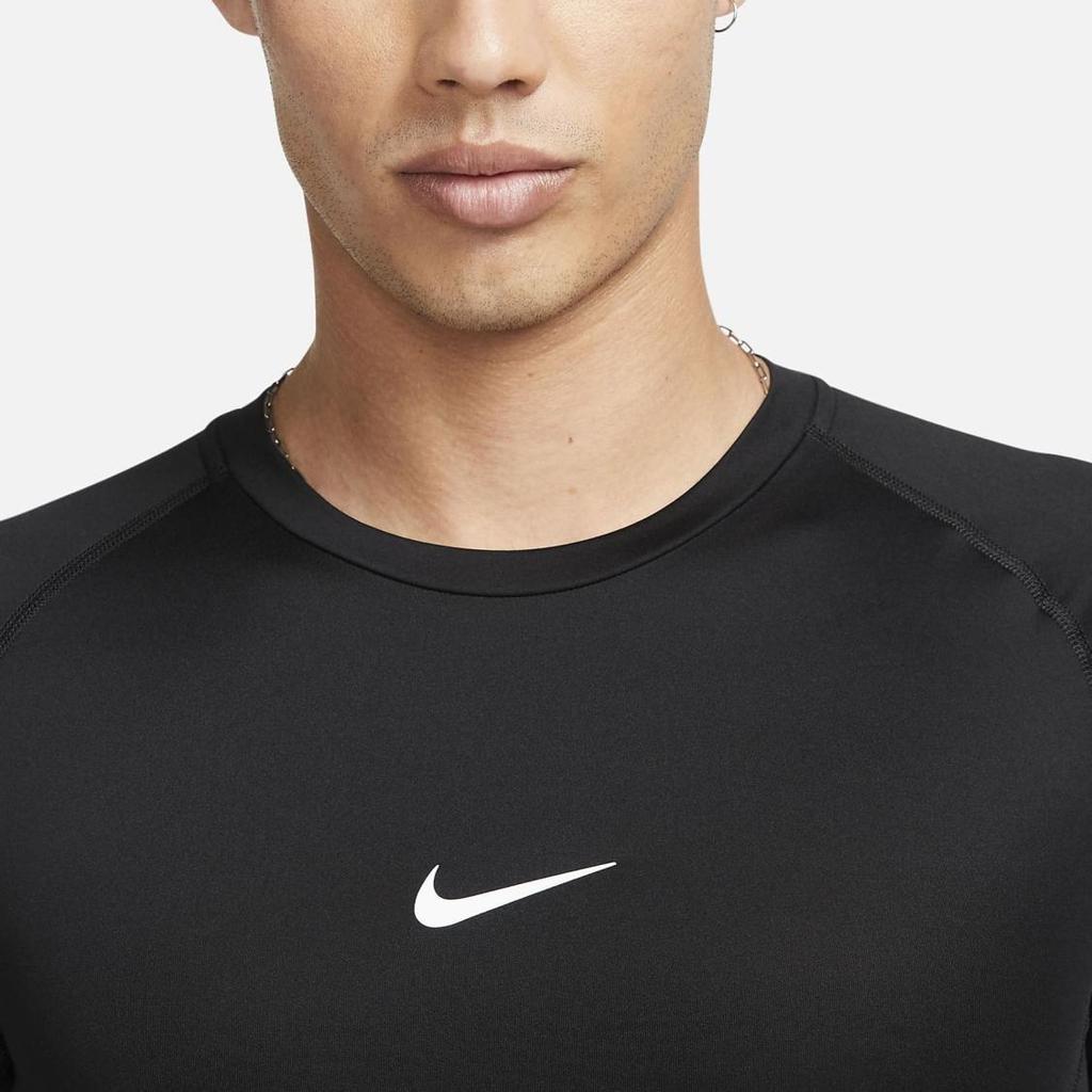 Nike Logo Printed Crewneck Slim Long T-Shirt Men's Black FB7920-010