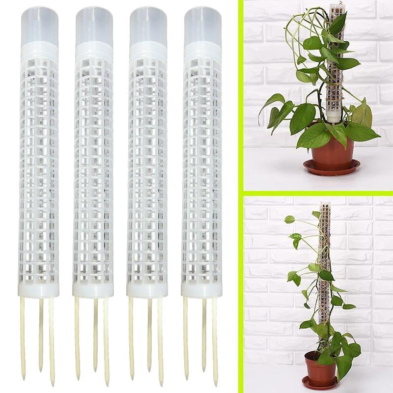 1/2Pcs Plastic Self Watering Device Moss Pole Plant Cages Plant Support Poles Plant Sticks Climbing Stand Garden Accessories