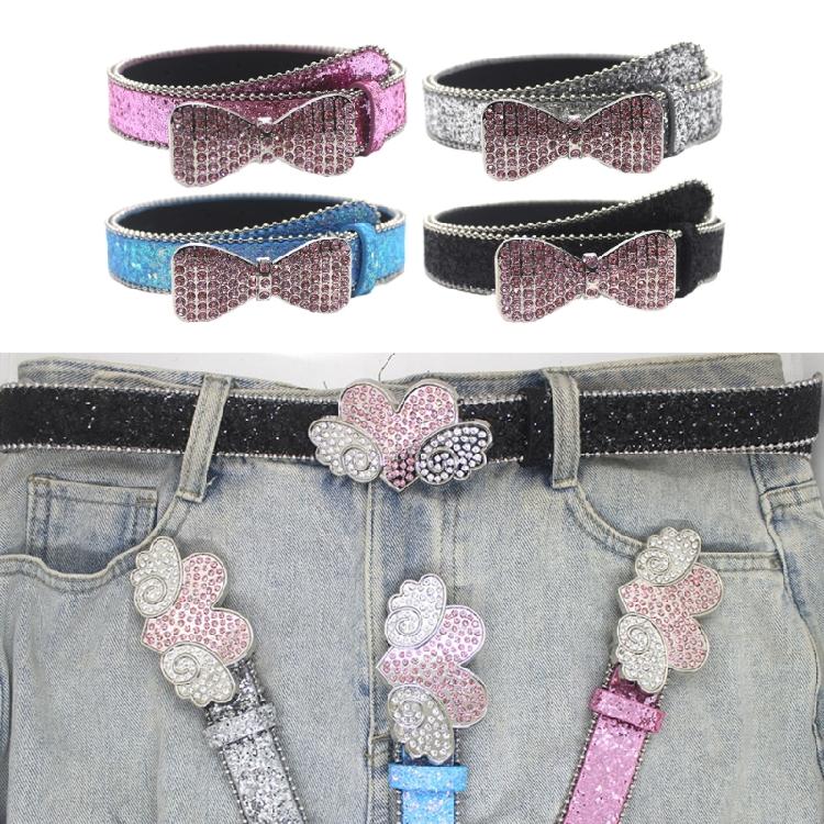 Rhinestones Belt Decorative Waist Belt Glitter Leathers Belts for Womens Jeans
