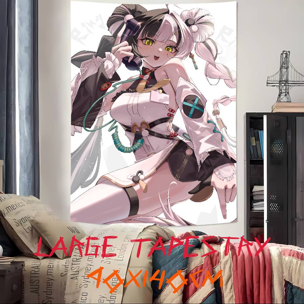 Hot Kawaii Girl Dialyn Zenless Zone Zero Tapestry Popular Room Decoration Wall Tapestry Art Room Home Decor Wall Art Decor