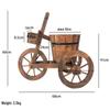 Retro Style Carbonized Wood Tricycle Planter for Succulents - European Pastoral & Japanese Inspired Decor