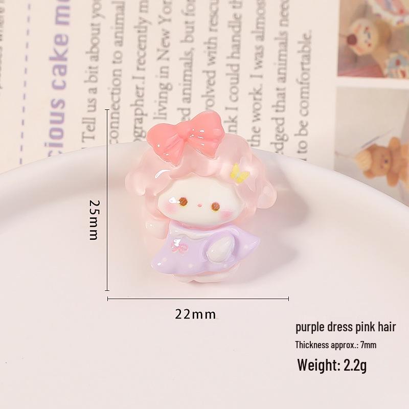 Adorable Cartoon Resin Sheep Accessories - Transparent Ice DIY Patch for Phone Cases, Refrigerator Magnets, Shoe Charms