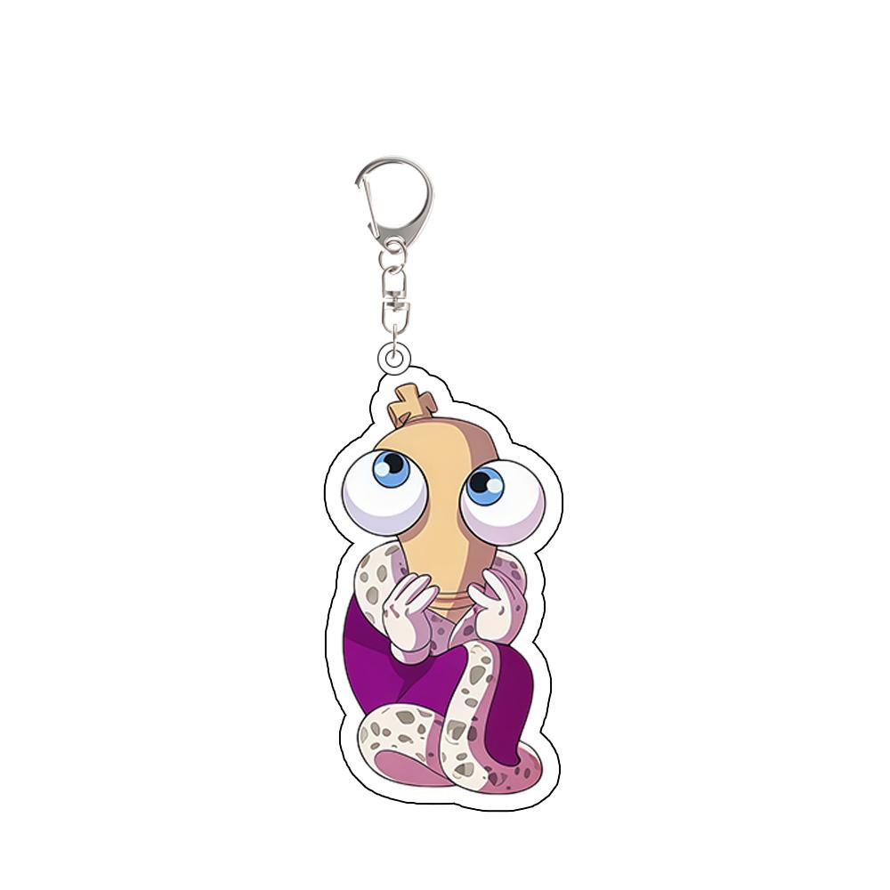Porte-clés Acrylique Périphérique d'Anime pour TADC Pomni Jax Ragatha Gangle Zooble Kinger Gummigoo Accessoires de Sac à Dos Créativité Cadeau gray