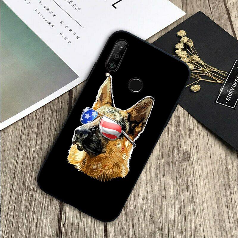 Funda para Huawei Nova 11 9 10 SE Y70 Y60 Y90 Y61 Y91 Y73 Y72 12i 11i 8i P30 P40 Lite P60 Pro con Dibujo de Pastor Alemán