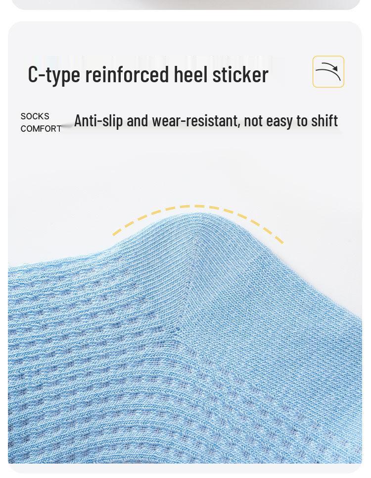 Seamless Cotton Baby Socks: Spring/Summer Mesh with Cartoon Bear Design, Antibacterial for Children