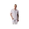 Calvin Klein Simple White Summer Series Commuter Minimalist Embroidered Three-Button Short Sleeve Polo Shirt Men Polo Shirts Moonlight-White 40HM281