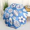 1pc Sports Balls Automatic Open/close Umbrella, 8-Rib Sturdy Structure, Portable Travel Umbrella, Parties, Everyday Use, 15