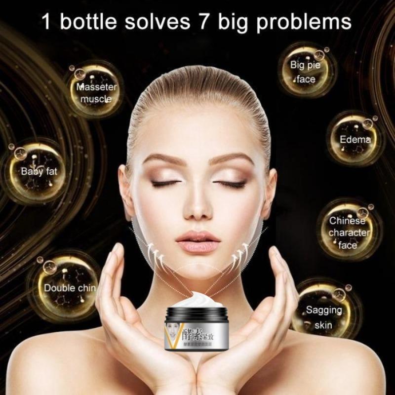 Pleťový zeštíhlující V krém, zpevňující a hydratační obličej, enzymový zeštíhlující krém, spalování tuků.