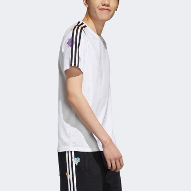 Adidas Neo X Pokémon Pikachu Print Short Sleeve T-Shirt Men Tops White FM0320