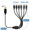 Typ-C auf 3 Micro USB+3 Typ C Ladekabel 1 auf 6 Ladekabel Universelles USB C Kabel Nur zum Laden