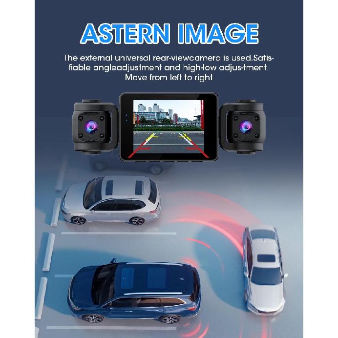 Srnubi 5Ghz WiFi 3/4 Channel Dash Cam 1080P Car DVR IPS Screen IR Night Vision Dashcam 24H Parking Monitor HD Video Recording