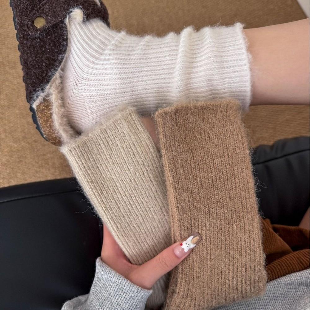 Autumn Winter Floor Sleeping Socks Thicken Knitted Crew Socks 2025 Cashmere Socks