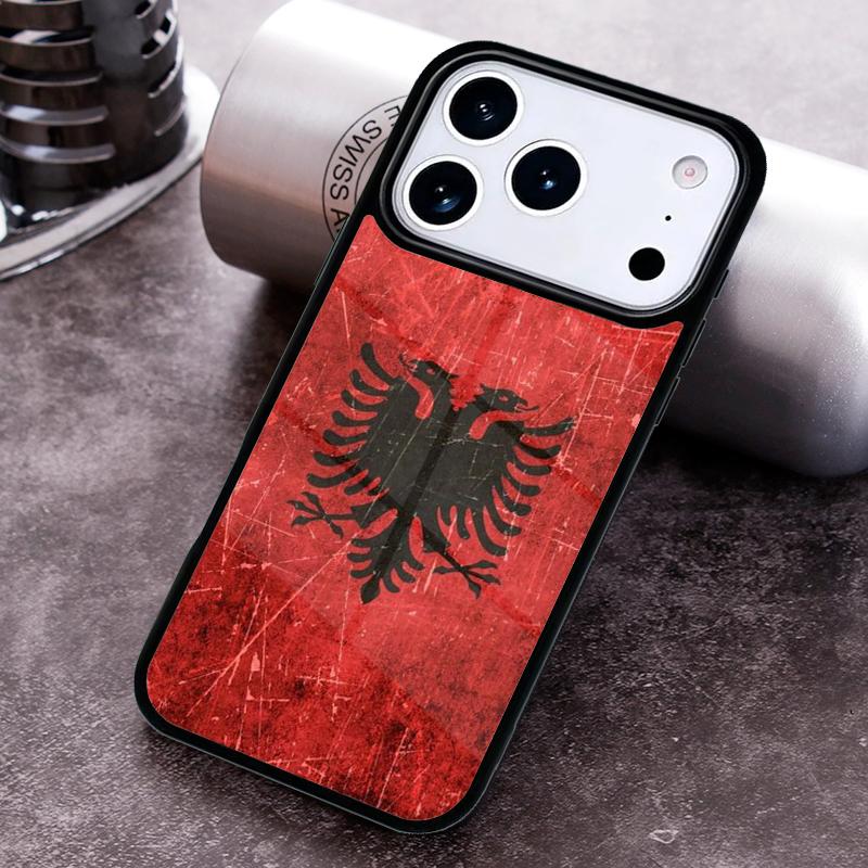 Albanian Flag Phone Case For iPhone 17 16 15 14 13 12 11 Pro Max Plus 17Air Soft Silicone Cover