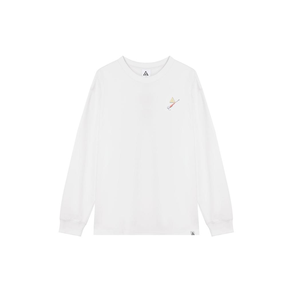 Nike ACG Kollektion Grafikdruck Rundhals Langarm T-Shirt Herren Oberteile Weiß FQ3728-121