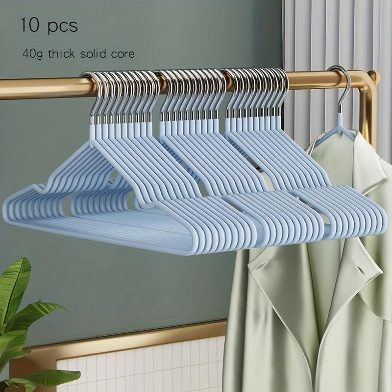 10 Stück Metallkleiderbügel mit Schulterrillen, Rutschfester Wäscheständer Haushaltsaufbewahrung und Organisation