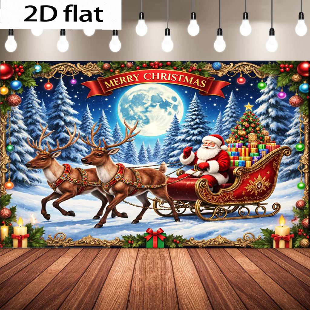 1pc Christmas decorative background cloth in multiple sizes suitable for Christmas decoration and Christmas gifts