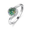 Bague Ringen S925 Pure Inlaid 1ct D Color Moissanite Roundabout Bag Series Women's Simple Closed Ring