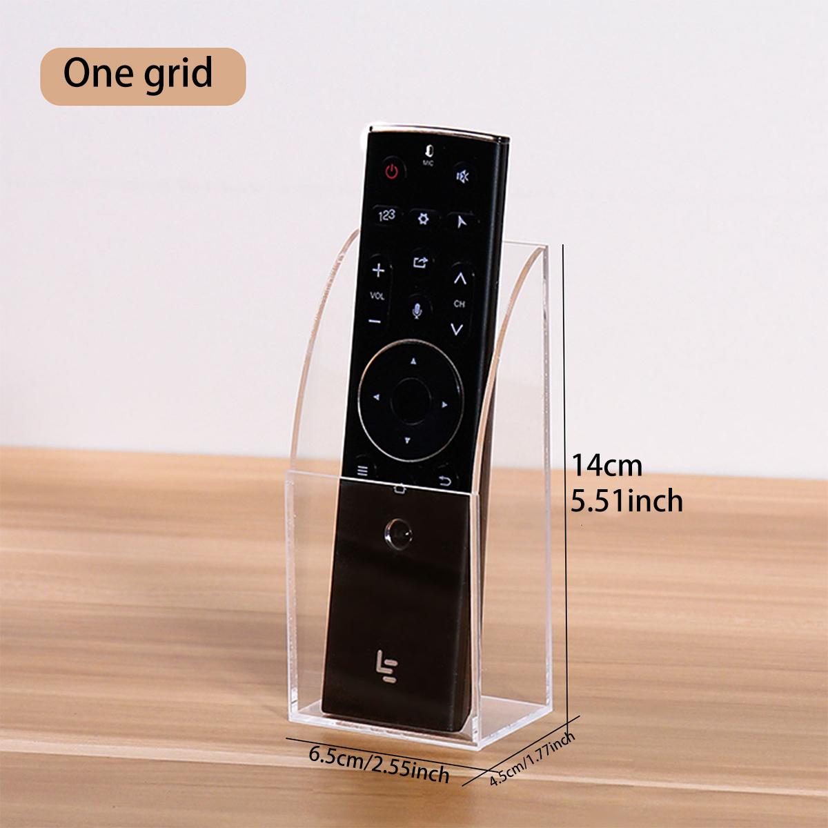 1pc acrylic multi grid remote control storage box wall mounted TV air conditioning remote control desktop organizer