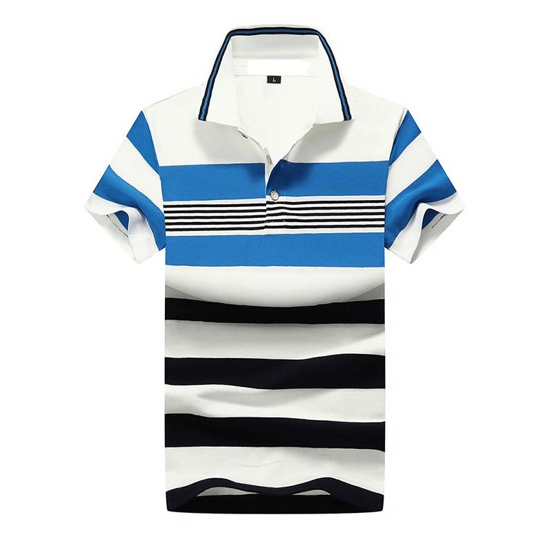 Men's Short-sleeved Lapel T-shirt Business Casual Multicolor Tops