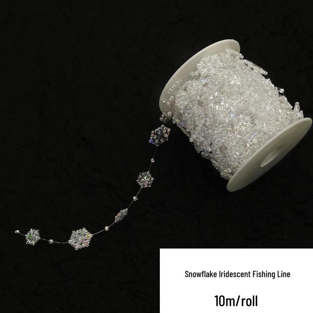 Double-Line Pearl Sunflower Snowflake Beads DIY Decoration