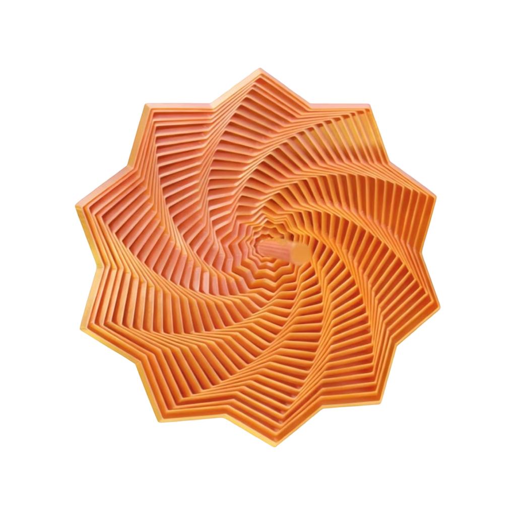 3D Printed, Foldable Polygonal Decompression Toy, Spiral Tower Irritating Star