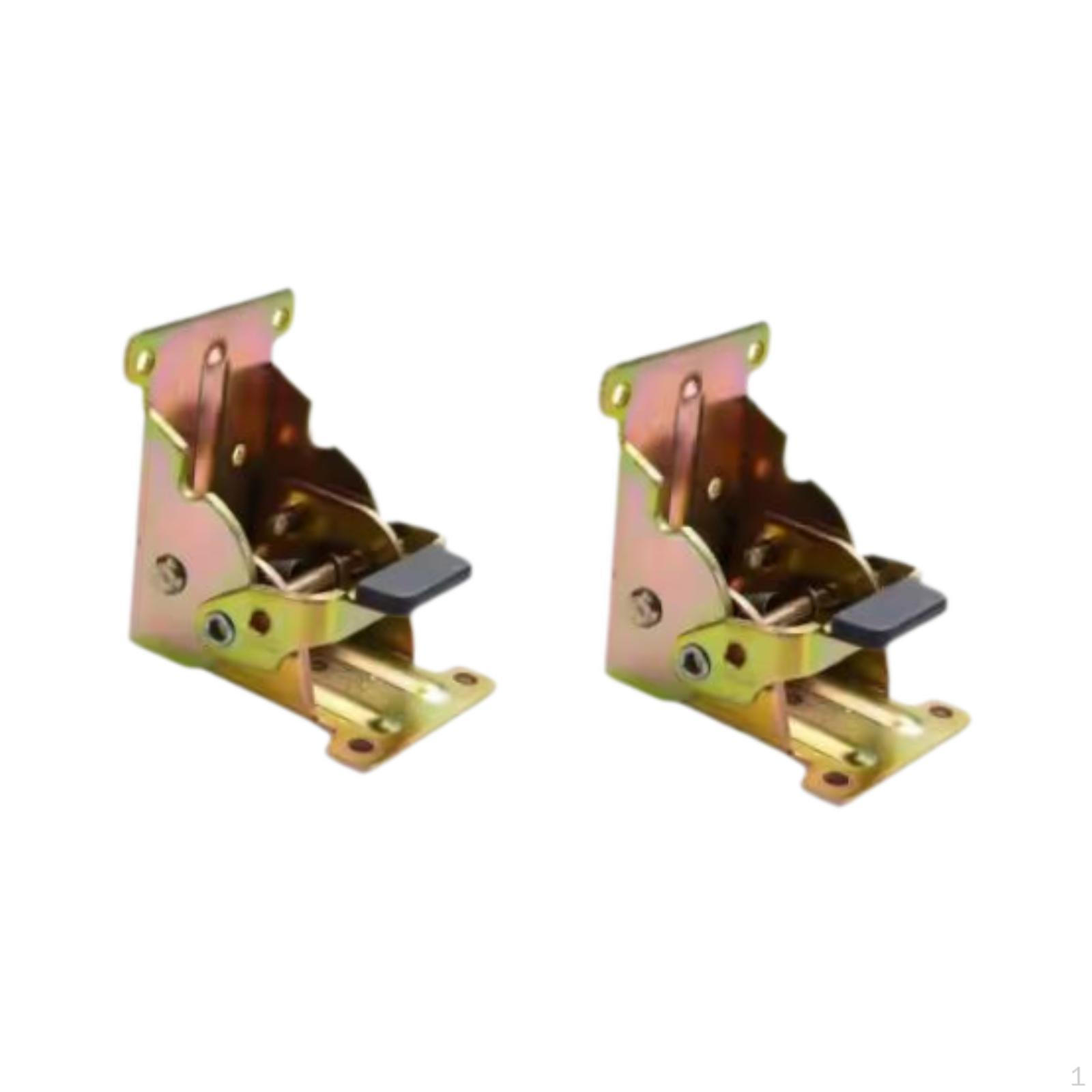 

2 Folding Brackets with Screw, Locking Extension Bracket, Self-Locking Kitchen Hinges Gold