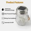 Solar Diamond Hanging Lantern Outdoor with LED String Lights Warm White/Multicolo Cracked Glass for Garden Patio Yard Porch Deco