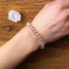 Genuine Clear Quartz Bead Bracelet Women Men Natural Stone Rock Crystal Elastic Bangle Purify the Soul Yoga Meditation Jewelry
