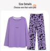 Women's Double-Sided Cotton Pajama Set: High-End, Skin-Friendly, Round Neck Pullover - Perfect for Home Wear