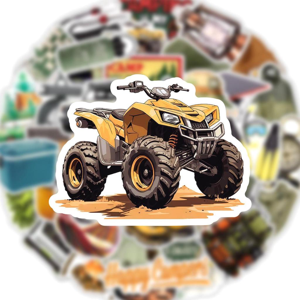 50 Outdoor Camping Stickers for Laptop, Water Bottle, Luggage, Car, Window, and DIY Decoration