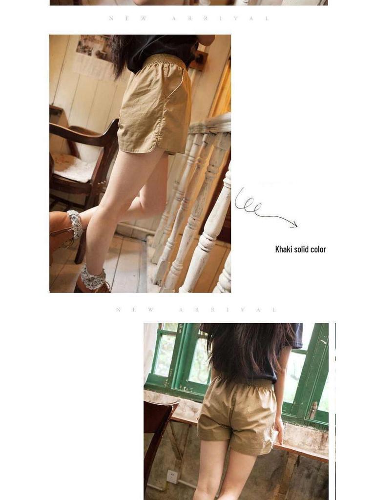 Women's High Waist Cotton Casual Korean Style Wide Leg Shorts - Trendy Summer Sports Hot Pants
