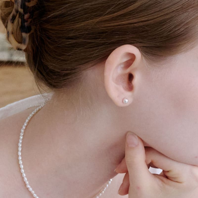 

NUOY [Silver 925] Silver Point Ball Earring NONE