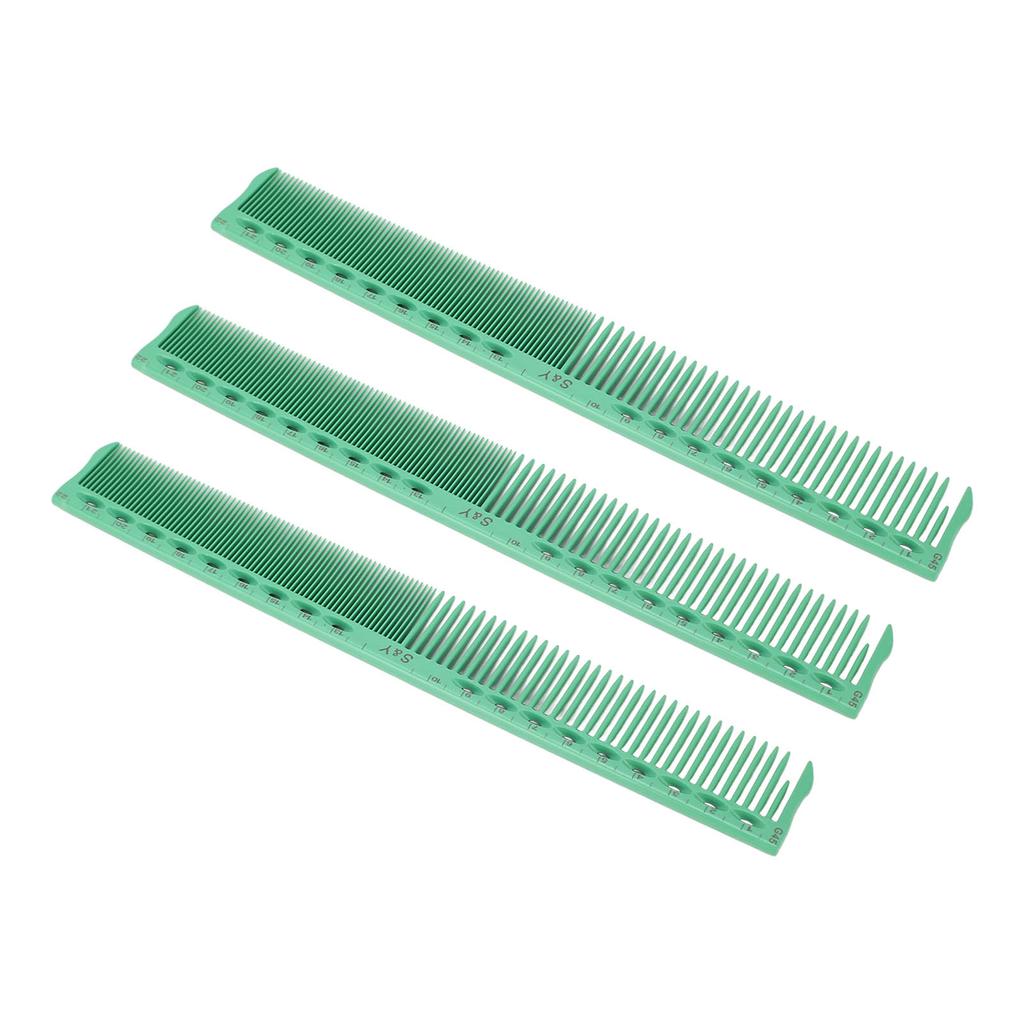 3pcs Professional Hair Styling Comb with Scale Fine Wide Tooth Heat Resistant Hair Cutting Comb