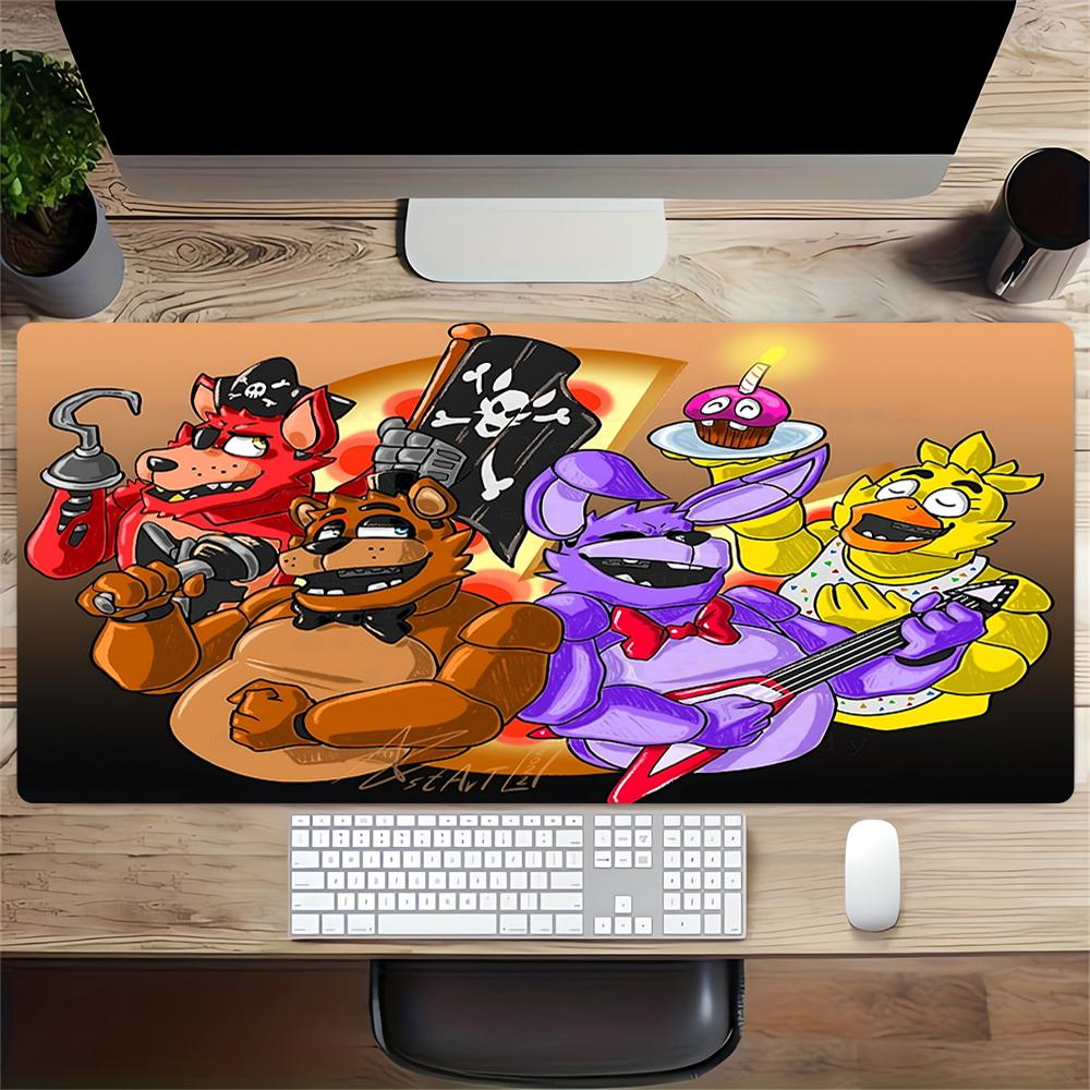 Five Nights Freddy'S Party Large Gaming Mouse Pad Nonslip Rubber Base Waterproof Desk Mat For Office Pc Laptop