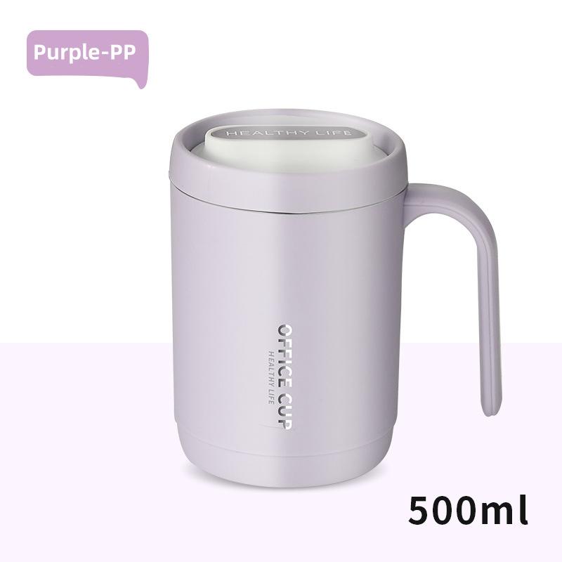 Double-layer Portable With Large Capacity Lid Milk Coffee Cup Creative Insulation Cold Preservation Cup Gift Valentine's Cup