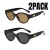 2PACK Retro Fashion Cat Eye Sunglasses  Classics Women Brand Designer Style Sun Glasses Men's Outdoor Travel Sunglasses