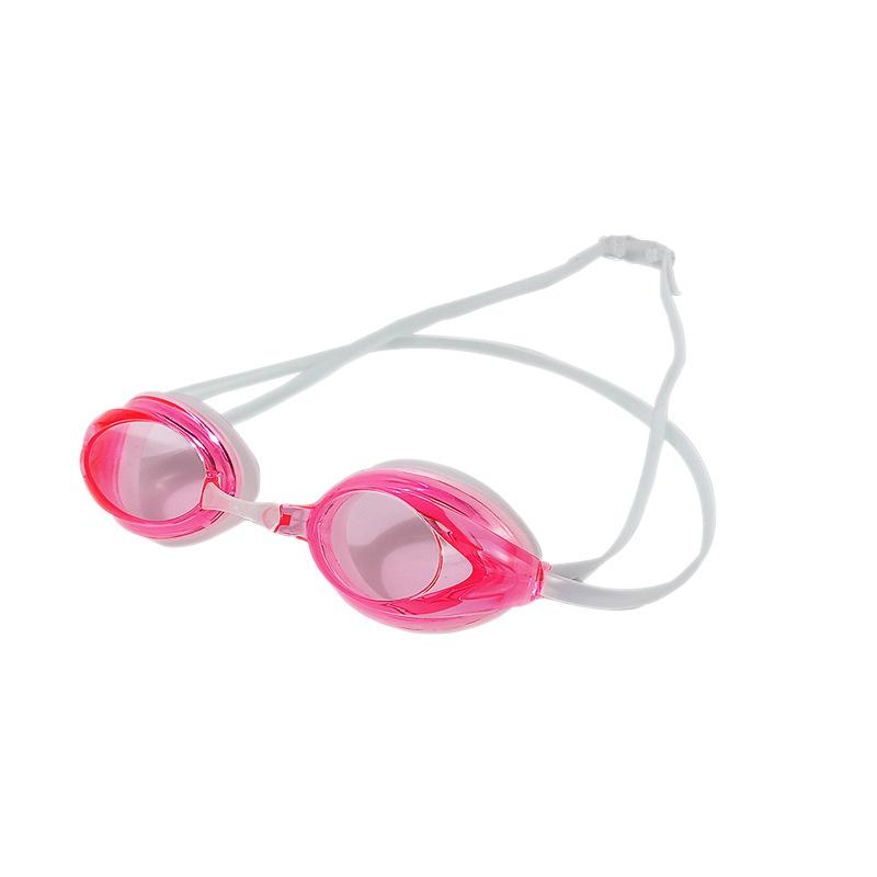 Silicone swimming goggles for adults, high-definition anti-fog waterproof racing swim goggles, new model розовый