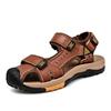 Men's Plus Size Genuine Leather Sandals - Breathable, Soft Sole, Closed Toe Outdoor Water Shoes for Teens 