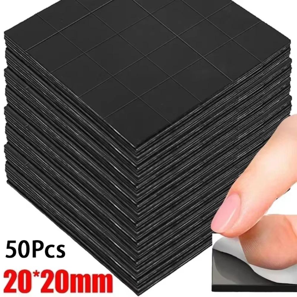 50/100 Pièces Feuille Magnétique Auto-adhésive avec Dos Adhésif Aimants Flexibles pour Réfrigérateur Autocollants Magnétiques Carrés