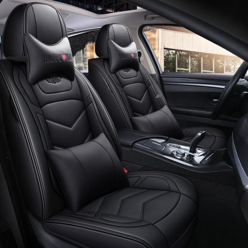 

Новый роскошный обновленный чехол из искусственной кожи, полный чехол на переднее сиденье, водостойкий, прочный, дышащий, универсальный защитный чехол на переднее сиденье (Только один чехол на сиденье) None чёрный