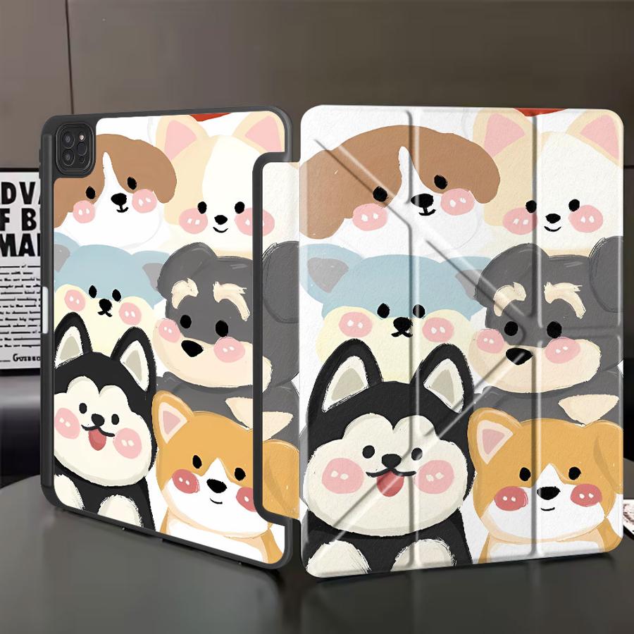 Tablet Case For iPad Mini 6 7 Pro 11th 10th 9th 8th 7th 12.9inch Pro 2025 Air 4 5 M3 M2 1 2 M4 11inch Holder Cover Many Dogs