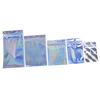 10Pcs Iridescent Zip Lock Pouches Cosmetic Plastic Laser Holographic Zipper Bags