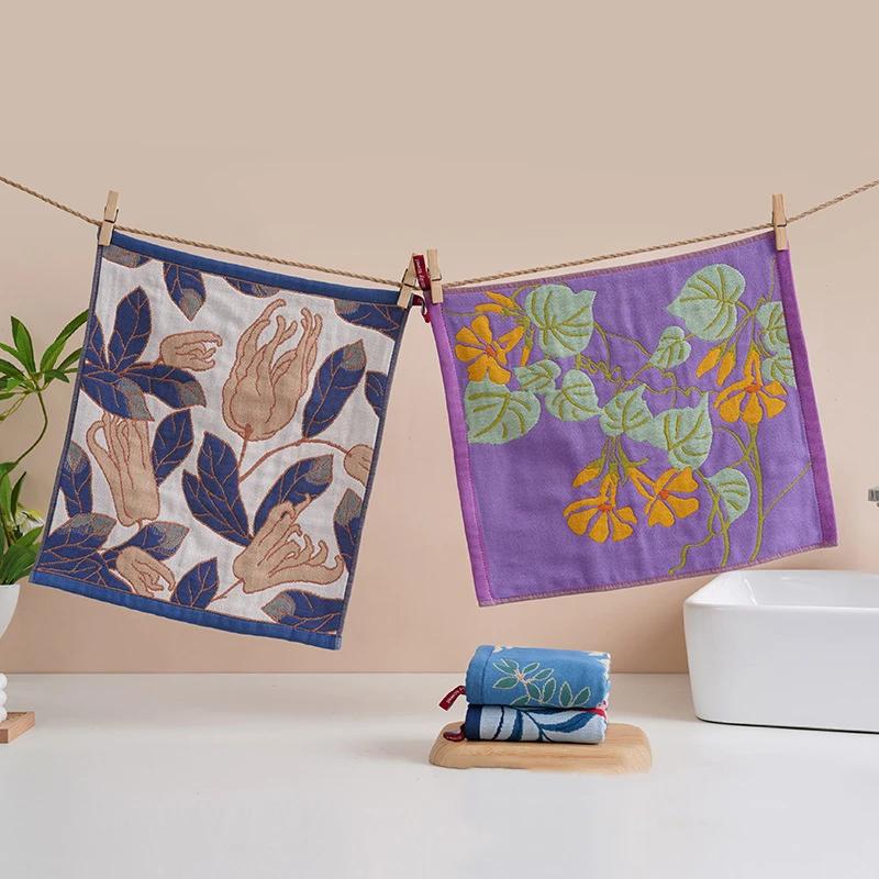 34x40cm Large Hand Towel Kitchen Towel 4Layer Cotton Gauze Pure Cotton Dish Cloth Quick Dry Decorative Tea Towel Home Restaurant