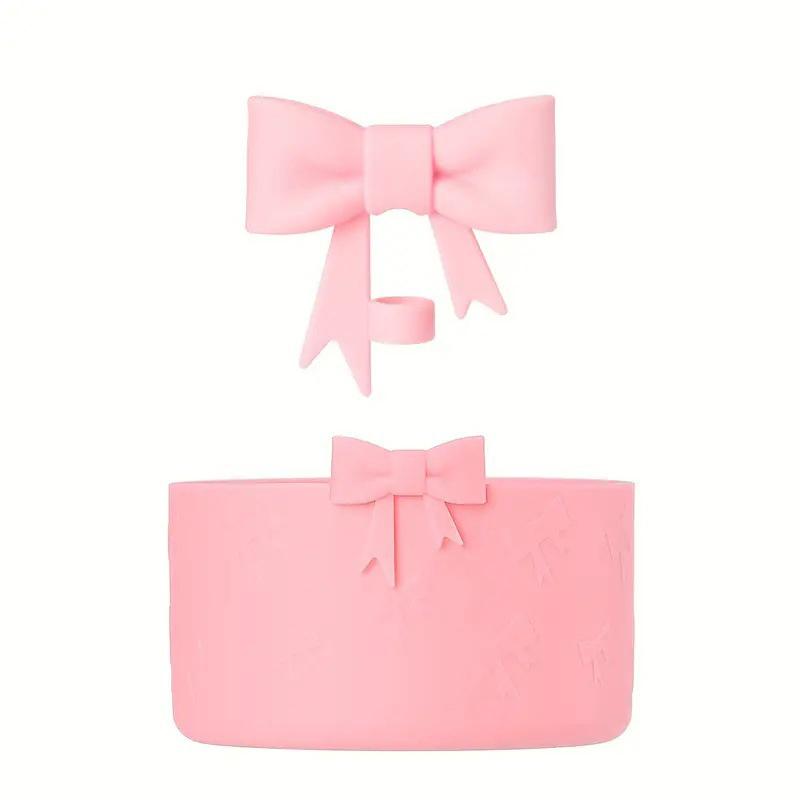 

Силиконовый защитный чехол Bow для Stanley 20/30/40 унций, Насадка-крышка для соломинки Bow для стакана Stanley 10 мм/0,4 дюйма, 2 шт. Аксессуары для стакана розовый