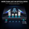 External Disc Drive for Laptop 6 In 1 USB Portable Disc Player External Disk Drive with Card Slot 3 USB2.0 1 USB3.0 Port