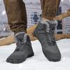 Herbst- und Wintermode Große Outdoor-Samt Warme Herren High Top Baumwollschuhe Dicke Weiche Sohle Rutschfest Herrenstiefel