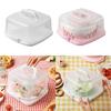 Plastic Food Storage Box For Cakes Cookie Snacks Portable Design Dessert Container Clear Lid Home Outdoor Use