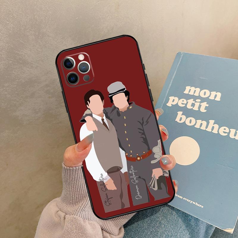 Salvatore Brothers 1864 Damon Stefan Case For 17 Air iPhone 16 15 14 13 12 11 Pro Max 12 mini XR 15 16 Plus 16e Back Cover Shell