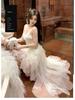 Elegant High-End White Mesh Princess Dress with Irregular Skirt for Special Occasions