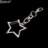 30Pcs Unique Alloy Star Keyring Pendant Star Shaped Clasp For DIY Projects